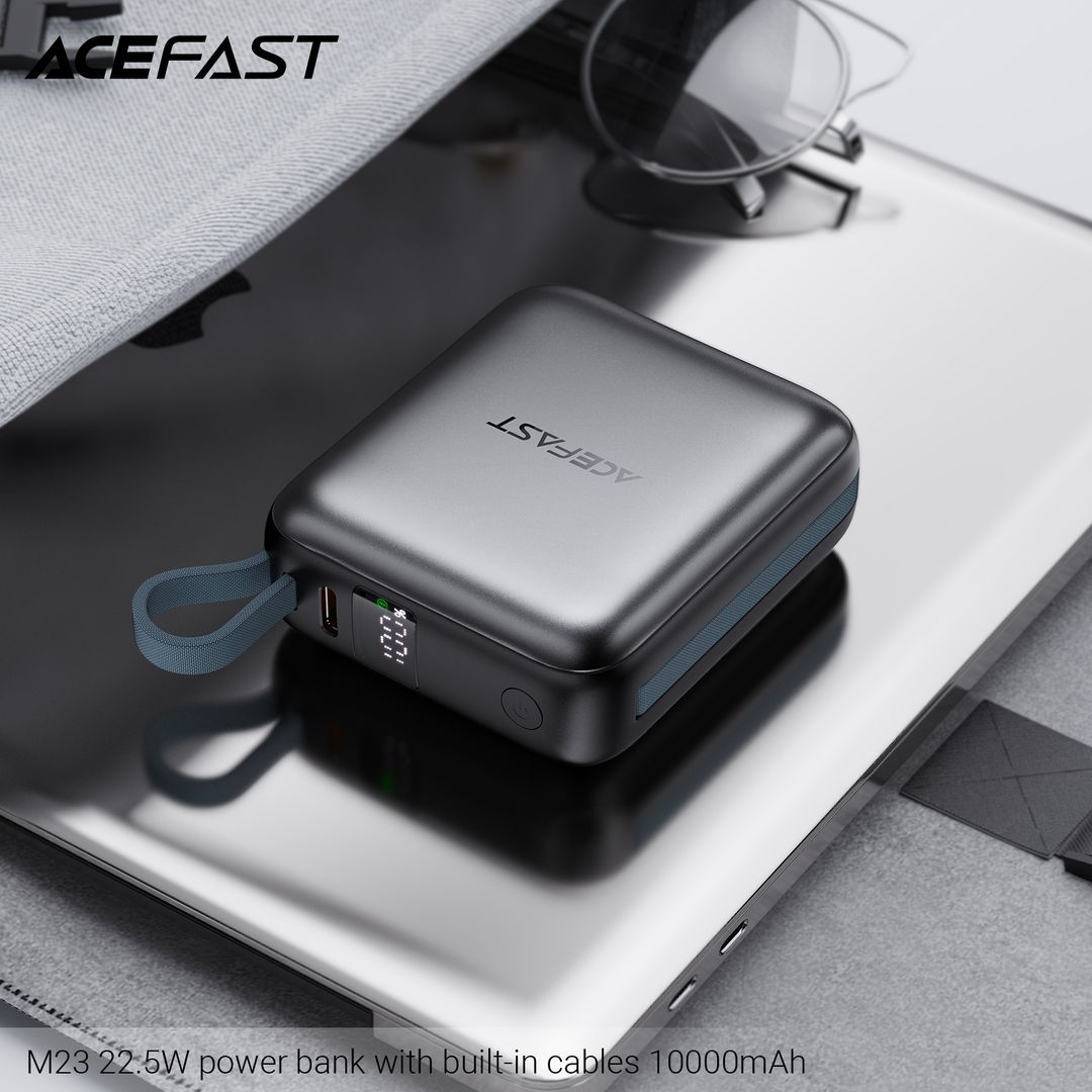 ACEFAST M23 Power Bank 10000mAh 22.5W Built-In Dual Cables
